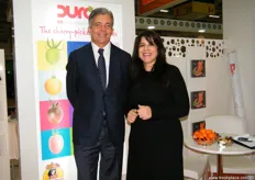 Delassus CEO Kacim Bennani-Smires with Sales & Marketing Director Fatiha Charrat of Delassus - Morocco; Delassus is not only known for their Clementine, Nour and Nadorcott but also making their names in the tomato industry where they invest a lot in R & D. Delassus is also now using the brand Clemengold for some of their customers.
