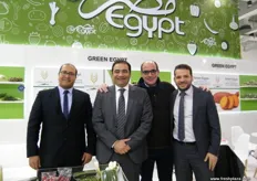 Sherif Attia (2nd - left), President, Green Egypt with colleagues at the stand; Sherif is one of the right guys to ask if you need info on green beans.