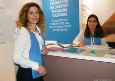 Emmanouela Zoumbalaki (l) with Rania Rached (r) for Indevco Paper and UnipakHellas - Greece.