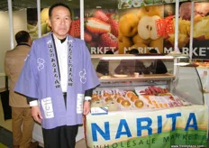 Representing Narita Wholesale Market, Japanese products being exported to Europe and the Middle East.