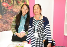 Le Trung Hoa with Director Le Phuong Chi at the Ham Minh stand.