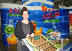 Ms. Marina for ASOP Episkopis; handling fresh fruit with more than 20,000 tons annually it includes peaches, nectarines, kiwi, cherries, pears, apples, plums and apricots.