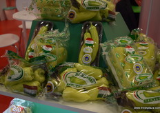 A close up of peppers from Del Kertesz Szentes.