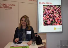 Alexandra Shtrkouska from Florafresh, supplying Macedonian apples, pears and cherries.