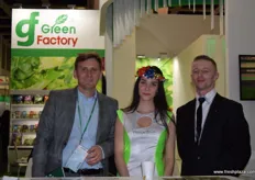 Hubert Bisialski from Green Factory, stand hostess Magda and Pawel Rudnicki from Primavega.