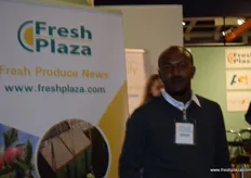 Amanuel Abraha from Raya Horti Farms in Ethiopia, visiting the Freshplaza stand.