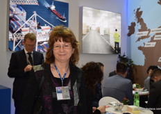 Milena Jerman from Port of Koper, visiting the TPG Logistics stand.