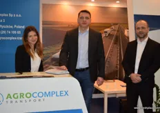 This was the first year for AgroComplex to have a stand at Fruit Logistica. From left to right; Hristina Filudis, Pawel Kwiatkowski and Michal Bonistawski.