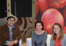 At the WWF stand, from left to right, Dinar Iafarov, Inessa Gabova and Elizaveta Privalenko.