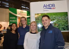 Anita Tailor, Claire Hodge, Amanda Robins and Aaron Newman were representing AHDB Exports this year.