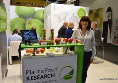Yvonne McDiarmid and her colleagues made the long trip from New Zealand to promote the breeding programs from Plant & Food Research.