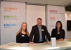 Ophelia Wells, Simon Trewin and Fernanda Guajardo at the SH Pratt stand. The company is here for the first time, it is part of the diversification of the company who, traditionally a banana supplier have also build a large logistics side and are now looking to do more fresh products.