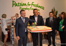 The cutting of the cake!