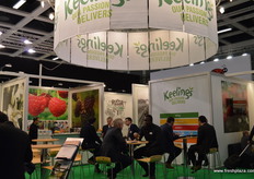 Always busy on the Keeling's stand.