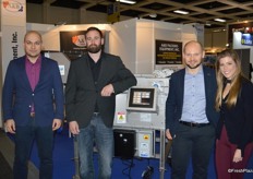 Piotr Milewski, Dominic D'Amore, Maciej Chmielewski and Annabell De Aguiar with Milbor PMC/A&B Packing Equipment.