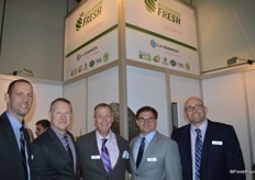 Dusty Waldron, Todd Bernitt, Gary York, Hunter Winton and Michael Castagnetto at the Robinson Fresh booth.