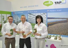Andreas Eschbach, Avner Shohet and Margret Eschbach from 2BFresh. They just harvested fort he first time from the new greenhouse facility in Switzerland.