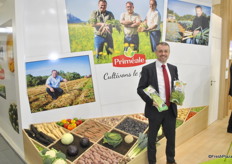 Emmanuel Descloux from Priméale has new packaging for the green beans and brussels sprouts