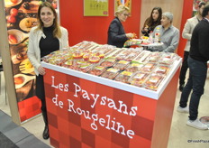 Isabelle Rebrioux from Les Paysans de Rougeline. They have new labels which informs on the grower and the quality standard.