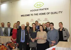 The enthusiastic team from Coöperatie Hoogstraten with smiling faces. the new logo that was introduced last year is very familiar by now.