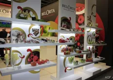 The Wall of Innovations from BelOrta with various new products and packagings.