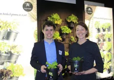 New this year was the Veg@table concept, which allows consumers to cultivate they own lettuce at home. Last year the company introduced the Archiduc - the same concept, but with mushrooms. For export, the Archiduc entered into a coopeartaion withCalsa. Peter Denys from Calsa, left, and Hilde Lapierre, right.