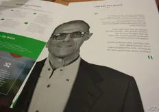 The new magazine from Group A. de Witte, in which the various branches of the group are described. Pictured is CEO Achiel talking.