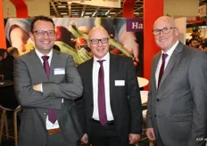 Harm-Peter Wijnstok (in the middle) was appointed as managing director of Total Produce Haluco Holding in November. In this photo he stands next to Rene van Graafeiland and Izak Havenaar