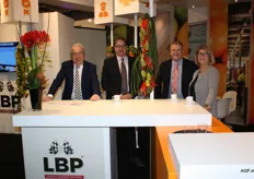 LBP was at a different place this time in Hall 3.2, where it presented several new films. From left to right, Hans Janssen, Anton Filippo, John van Wijk and Joke Filippo.