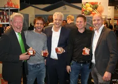 Everyone drinking Tomato Blend at Harvest House! Kees Climber, Philip van Antwerpen, Jelte van Kammen, Richard Hartensveld and Erwin van der Lans