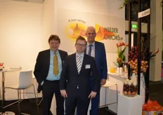 Rene Vanwersch, Tim van Haandel and Gerard Hoekman, of Mulder Onions. For the first time with their own stand at Fruit Logistica