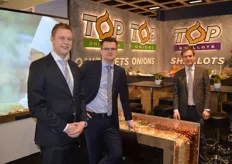 Rob Smit, Rinus Wisse and Rien Murre from TOP. TOP supplies everything in the field of onions. The new JDC optical sorting machine with Ellips technique will be put into use soon. Striving for a 100% guaranteed TOP product is the objective of this investment.