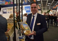 "Gerrit Oomen: "Potatoes at table is Quicks new concept. A wide range under this name: sweet potatoes in an oven dish with herbs, chips potatoes with herbs, and jacket potatoes for on the barbecue."