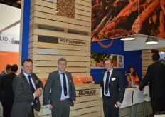 Peter Rinkel, Arjan Freriks and Max Wolf from Hagranop. The company specialises in outdoor vegetables, carrots being their main product. Field crops, own cultivation and storage. Production in the Netherlands, Belgium, Spain and Germany.