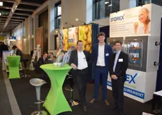 Gertjan Bosman, Eugene Bokhanov and Eugene Rokx from Storex with the DCS automatic. Daily Ethanol measuring by taking a sample form apples, kiwi fruits or blueberries. Direct measurement of Ethanol in the entire batch stored in the cell.