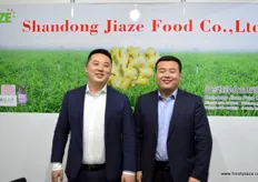 Shandong Jiaze Food with Bryan Wang and Pan Yangyan, general manager. The company grows and exports ginger from Shandong to Europe.