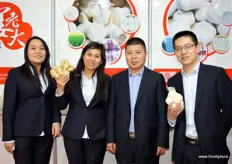 Sharon Zhao, Helen Shao, Wei Xue and Mike Tian from Laiwu Manhing Vegetables Fruits Corporation, large exporter of Chinese vegetables.