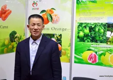 Joe Zhou of Yu Min, Fujian Pinghe Yumin Fruits and Vegetables. Grower and exporters of pomelo and citrus.