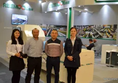 The sales team of Reemoon, a Chinese producer of sorting equipment and lines. Second from left is Zhu Yi, the General Manager of the company, and all the way to the right is Xiao Lili, his assistant.