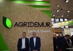 Ginés Navarro and Pedro Alderete, at the stand of Agridemur, a Murcia-based leaf vegetables producer.