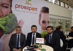 Representatives of the Murcian company Campo de Lorca, with its broccoli brand Criquet, at the Proexport hall.