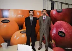 Stand of the Valencian company Frío Mediterráneo promoting its brand Sunzest, used for the marketing of citrus, kakis and pomegranates.