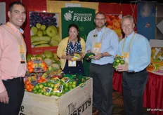The team of Robinson Fresh showing produce from the recently launched Misfits line. From left to right: Andrew Casserly, Natalie Lohan, Tim Forseth and Peter Creager.