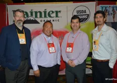 Rod Conrad and Aaron DeHerrera with Rainier Fruit on the left and right. In the middle, Tony Kham and David Solis with US Foods.