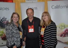 The California Table Grape Commission is represented by Karen Hearn and Cindy Plummer. In the middle, Mike Carter with Southeastern Grocers.