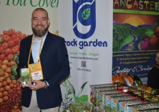 Jonathan Roussel with Rock Garden/ Coosesmans Worldwide proudly shows the company's new tea mix.