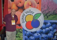 Jim Gatter with Sunny Valley International. The company is known for peaches and blueberries.