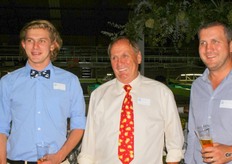 Gerrit van der Merwe Sr in centre with two sons, Alwyn left and on the right Gerrit van der Merwe Jr