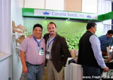 Estuardo and Robert J Brown from Corona Seeds, one of the American exhibitors.