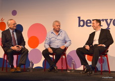 John Shelford from Naturipe, Peter McPherson from the IBO (Australia) and Cort Brazelton from Fall Creek Farm & Nursery (US), speaking during the workshop 'Blueberries: Trends and Forecasts'.